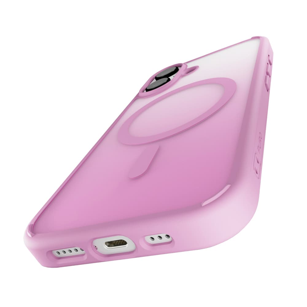 Puro Gradient MagSafe silikonski ovitek za iPhone 16 - Roza 7