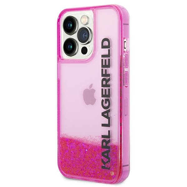 Karl Lagerfeld Liquid Glitter Elong etui za iPhone 14 Pro - roza 2