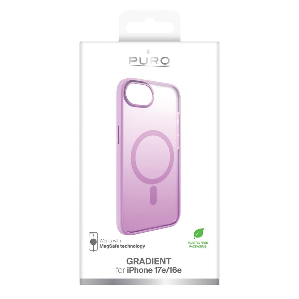 Puro Gradient MagSafe etui za iPhone 16e/17e - roza 2
