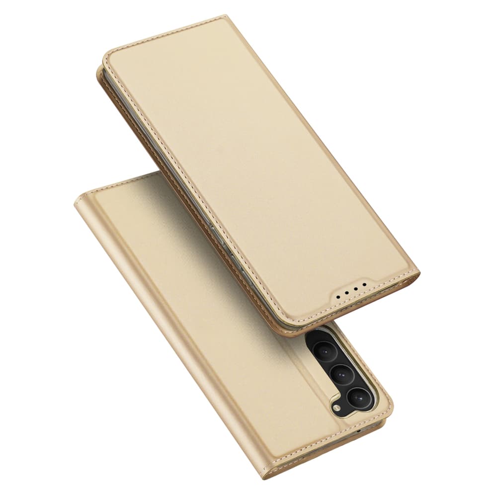 Dux Ducis Skin Pro ovitek za Samsung Galaxy S23+, zlati (flip, denarnica, stojalo)
