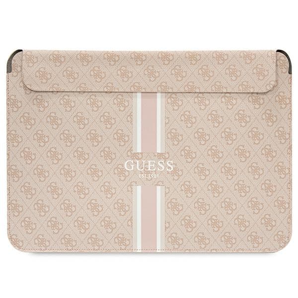 Etui Guess 4G Printed Stripes za 16" prenosnik - roza