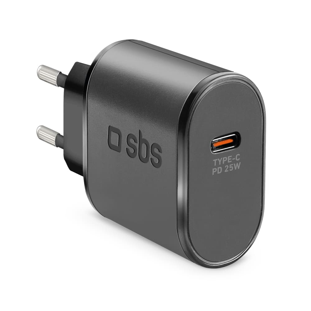SBS TETR1CPD25 25W USB-C zidni polnilnik s Power Delivery - črn