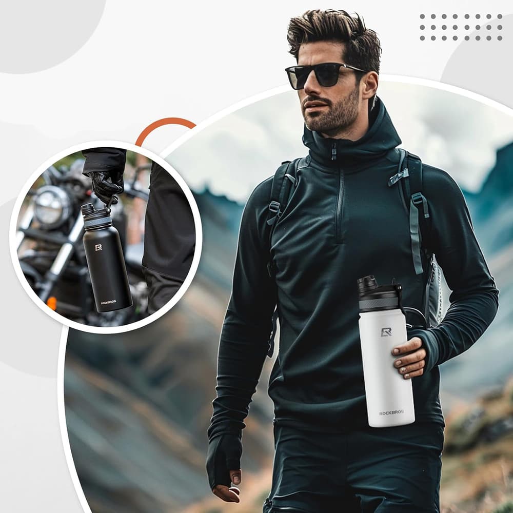 Rockbros termalni bidon za kolesa 650 ml - bela 7