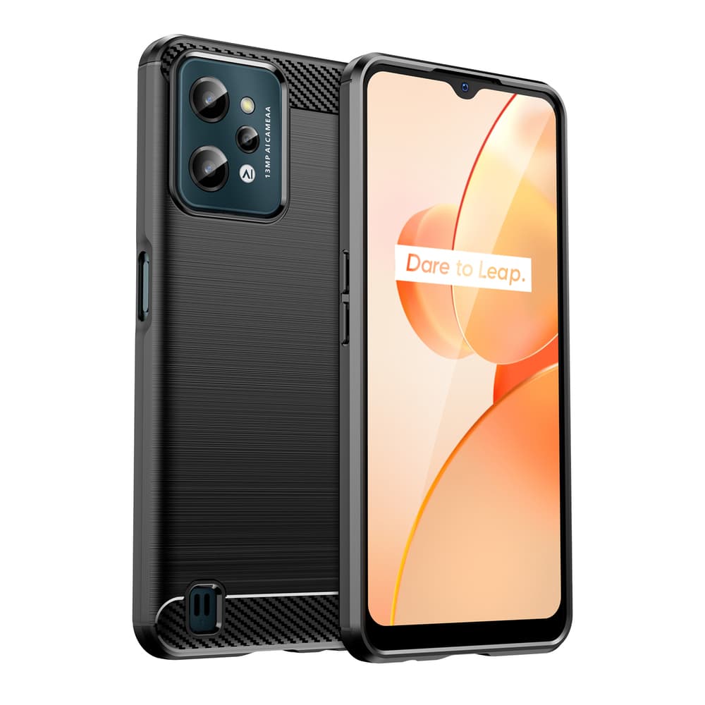 Carbon etui za Realme C31 - črni