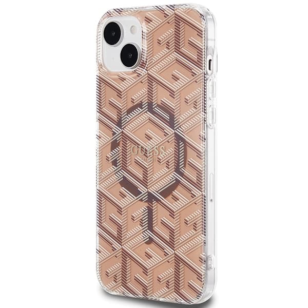 Guess IML GCube MagSafe etui za iPhone 15 / 14 / 13 - rjava 2