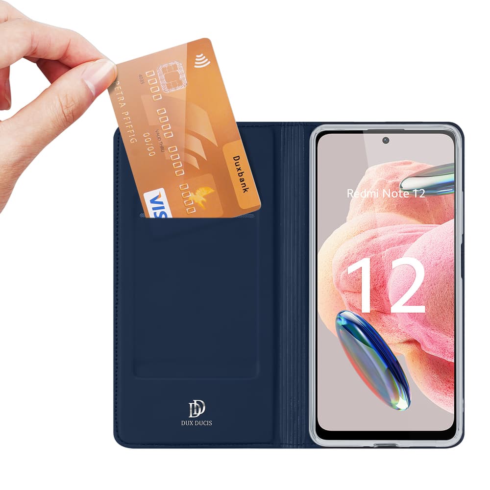 Dux Ducis Skin Pro etui za Xiaomi Redmi Note 12, moder, z denarnico 2
