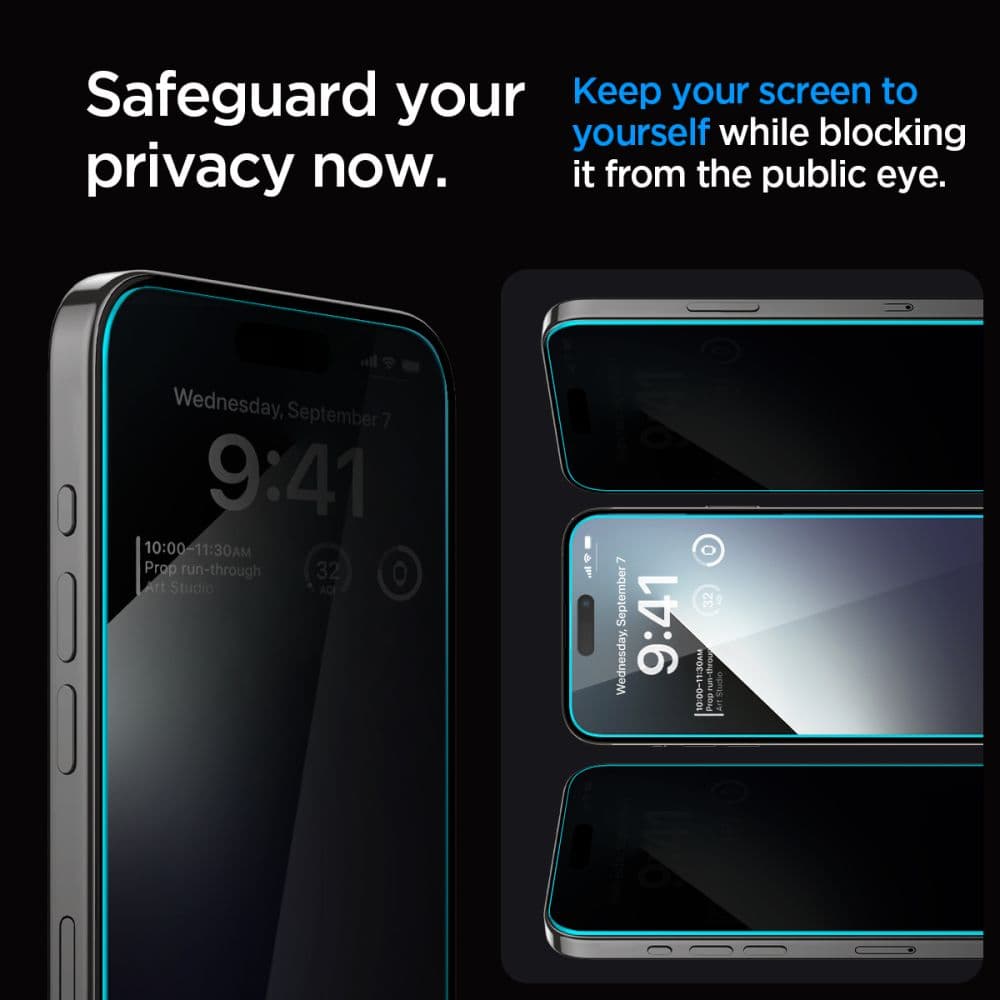 Spigen Glas.tR EZ Fit Privacy kaljeno steklo za iPhone 15 Plus 6