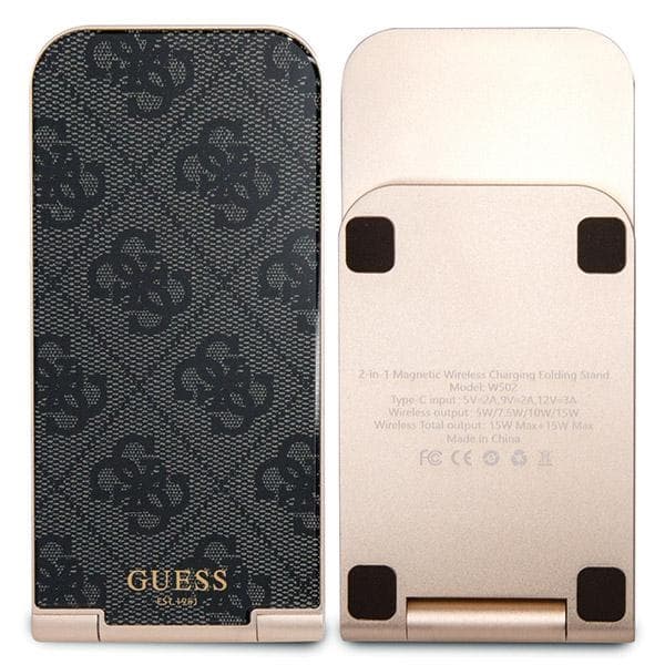 Brezžični polnilnik Guess 4G MagSafe 15W, črn 4