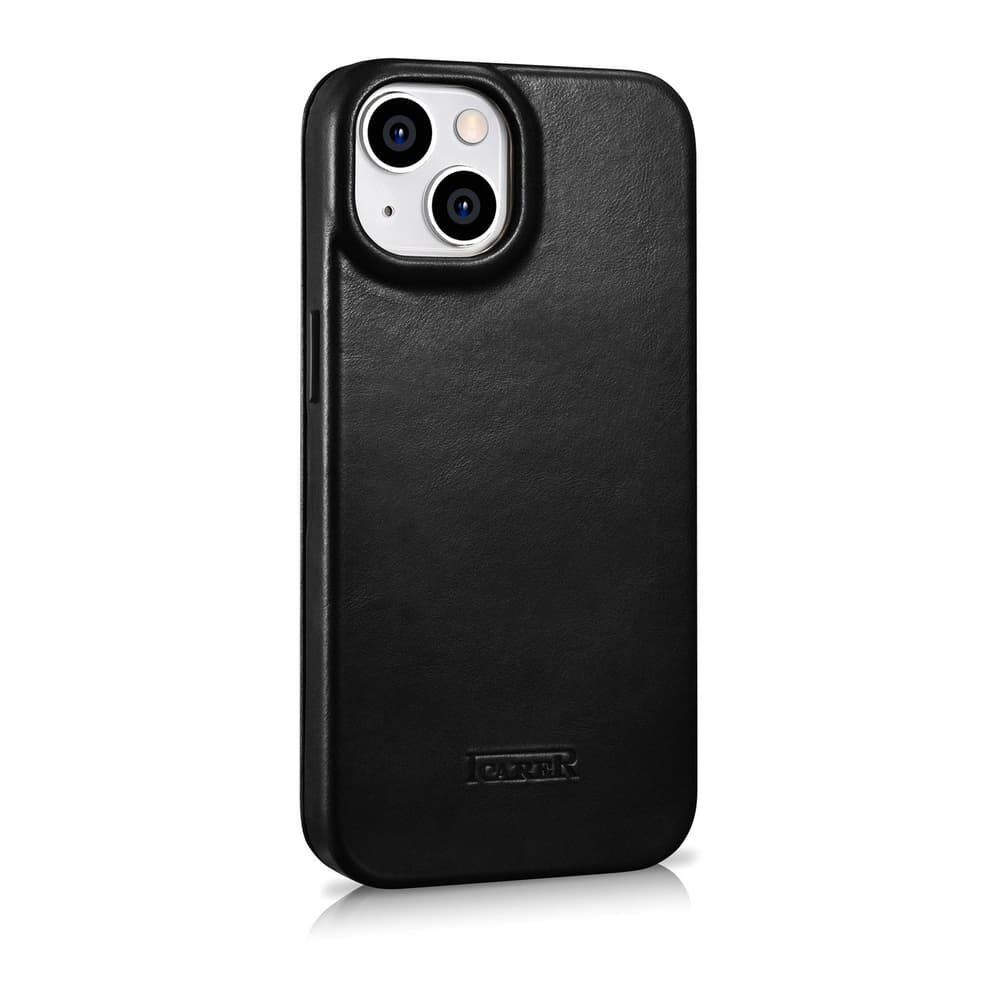 Ovitek iCarer Oil Wax za iPhone 14 Plus, črn 4