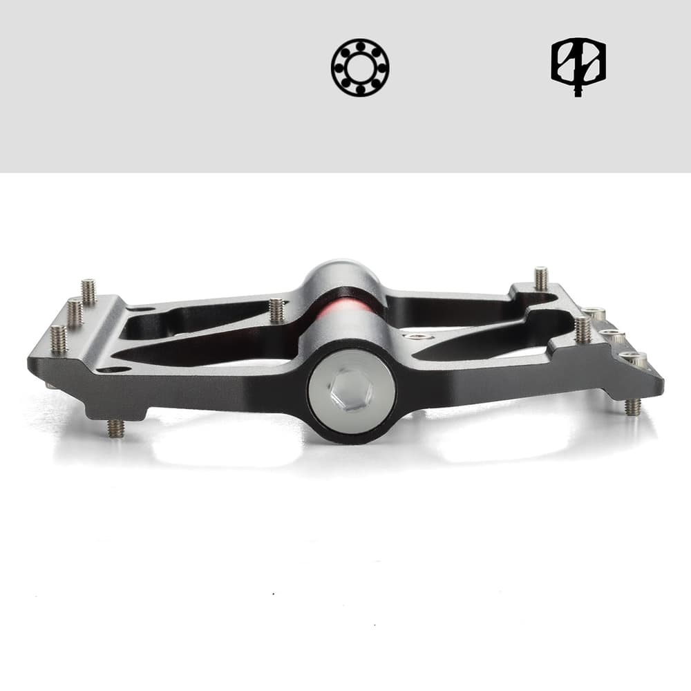 Rockbros 2020-12BBK Aluminijasta pedala za kolo s platformo - črna 4
