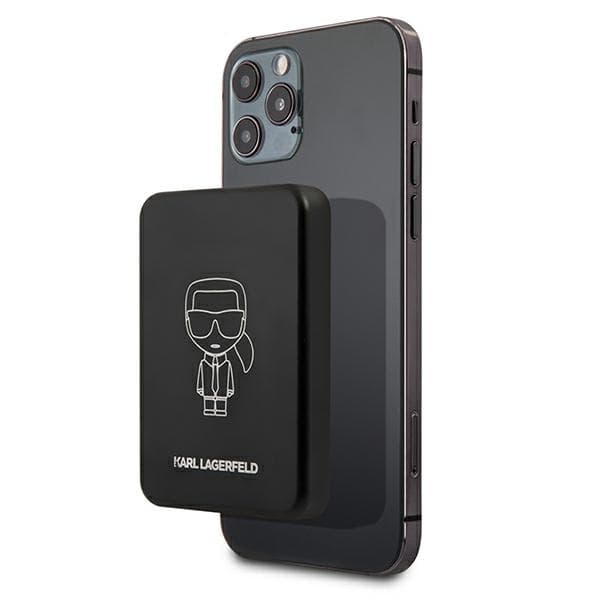 Karl Lagerfeld 3000mAh Induktivna Powerbank s MagSafe, črna