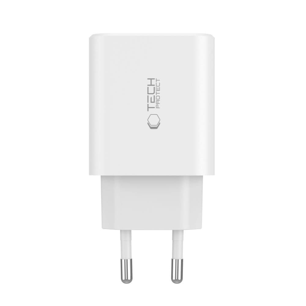Tech-Protect NC30W polnilec 2x USB-C PD 30W / USB-A QC 3.0 - bel 2