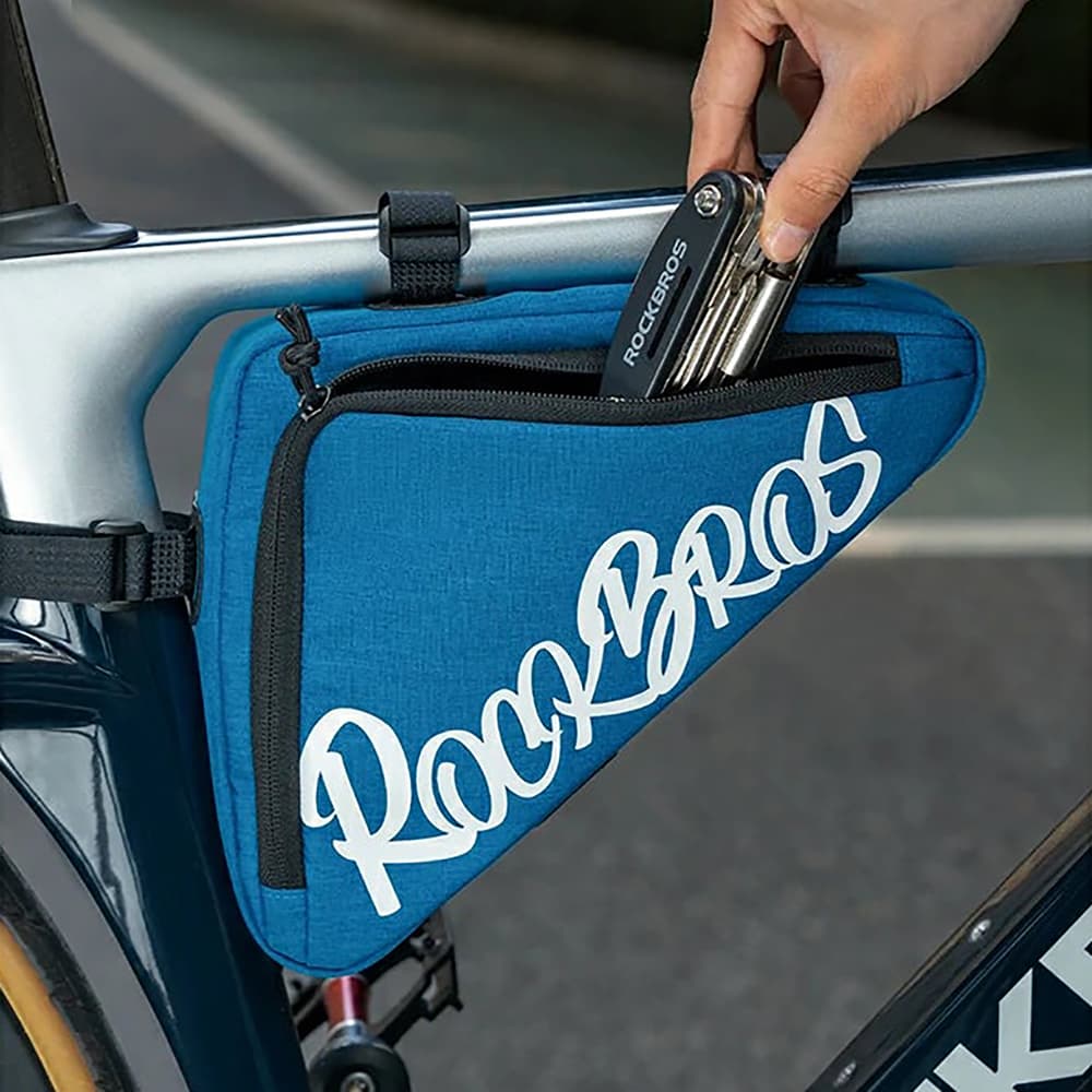 Rockbros G002 trikotna torba za okvir 1,4L - modra 2