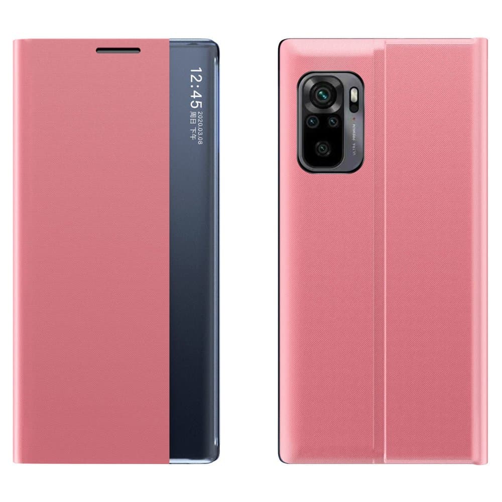 Hurtel Sleep Case s pametnim oknom za Xiaomi Redmi K40 Pro+/K40 Pro/K40/Poco F3, roza