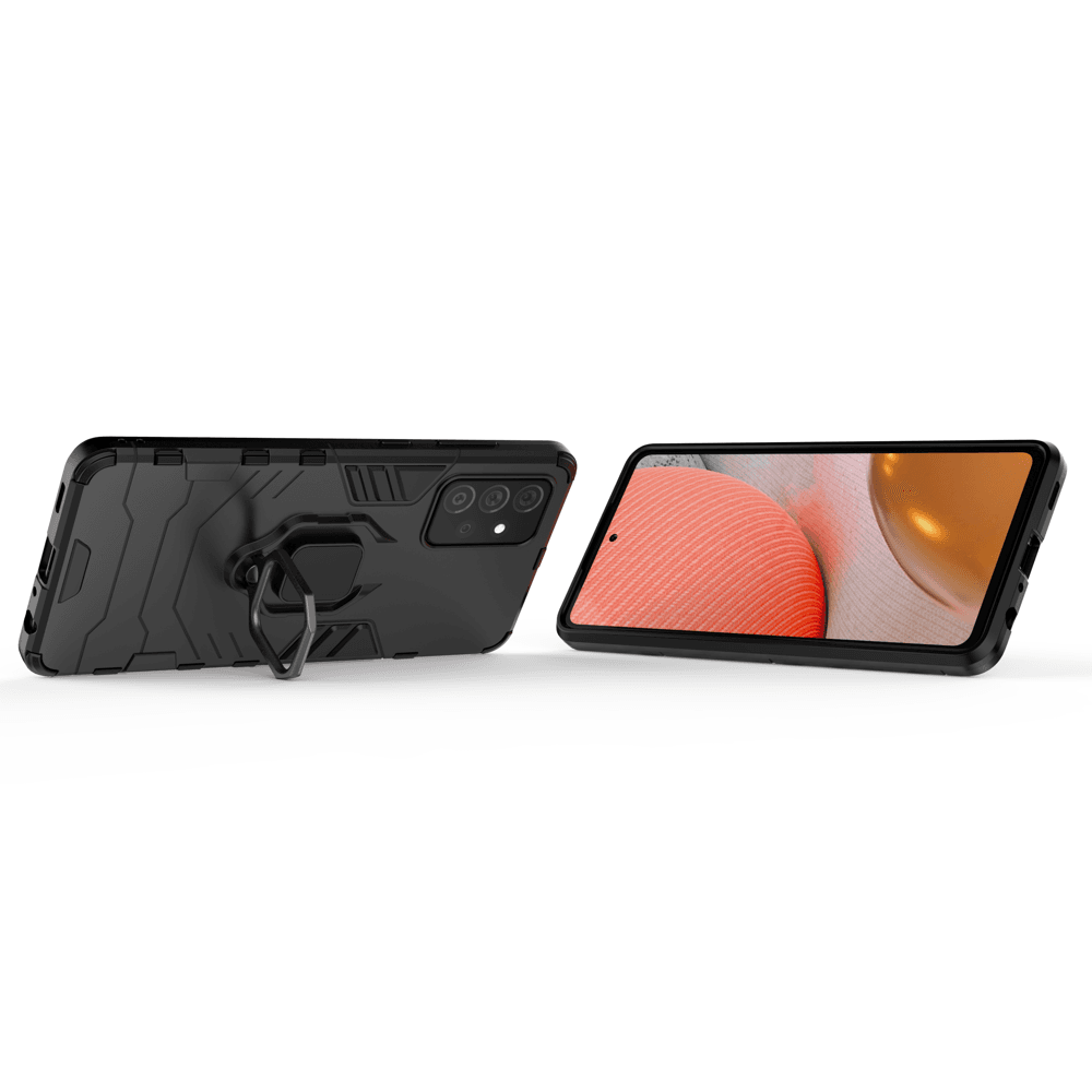 Ovitek Ring Armor s stojalom za Samsung Galaxy A72 4G - črn 6