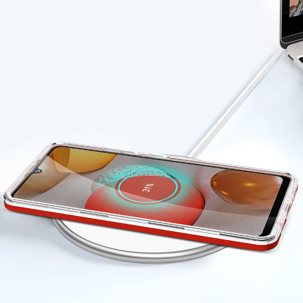 Hurtel ovitek Clear 3in1 za Samsung Galaxy A42 5G, rdeč 7