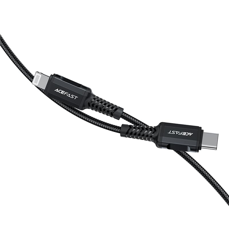 Acefast C4-01 Lightning - USB-C PD kabel 30W 3A 1.8m (MFI) - črn 2