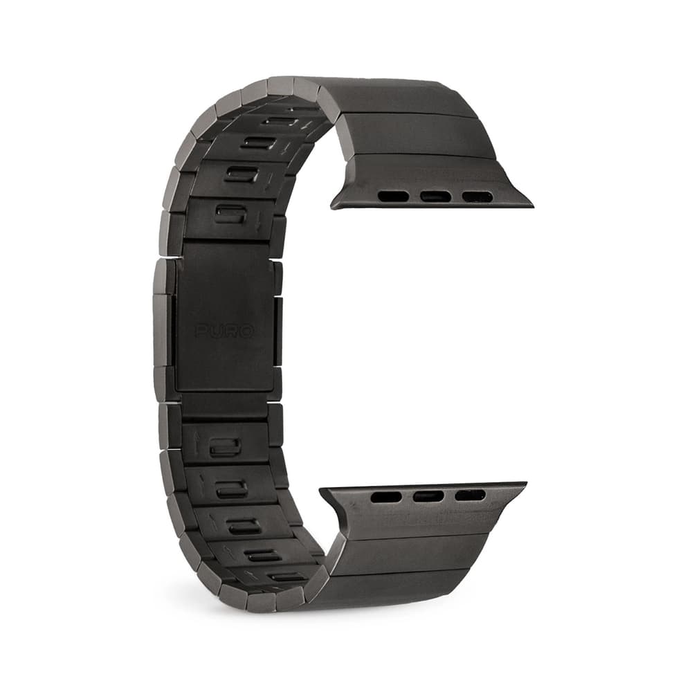 Puro TITAN pašček za Apple Watch 42/44/45/49mm (nerjaveče jeklo) - Črna
