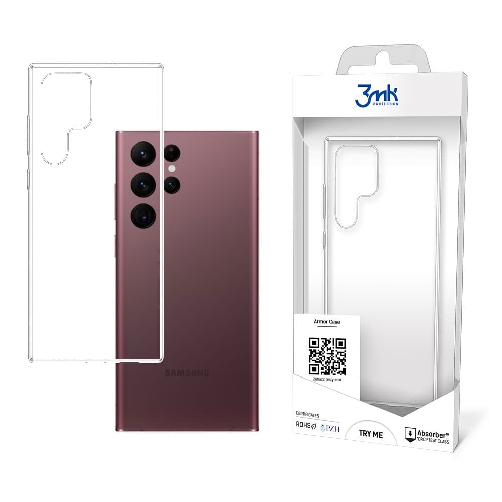 3mk Armor ovitek za Samsung Galaxy S22 Ultra 5G, prozoren