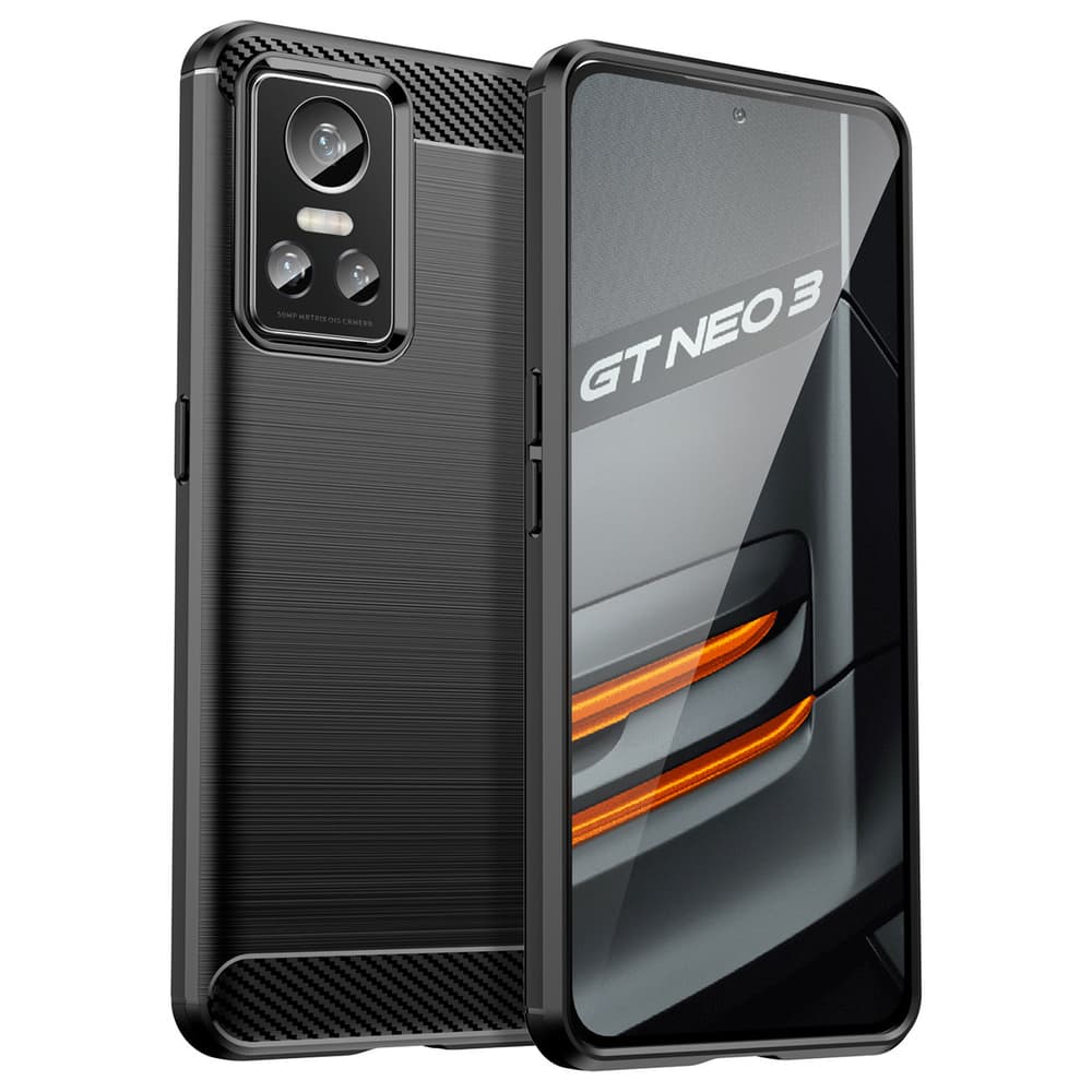 Carbon etui za Realme GT Neo 3 - črni