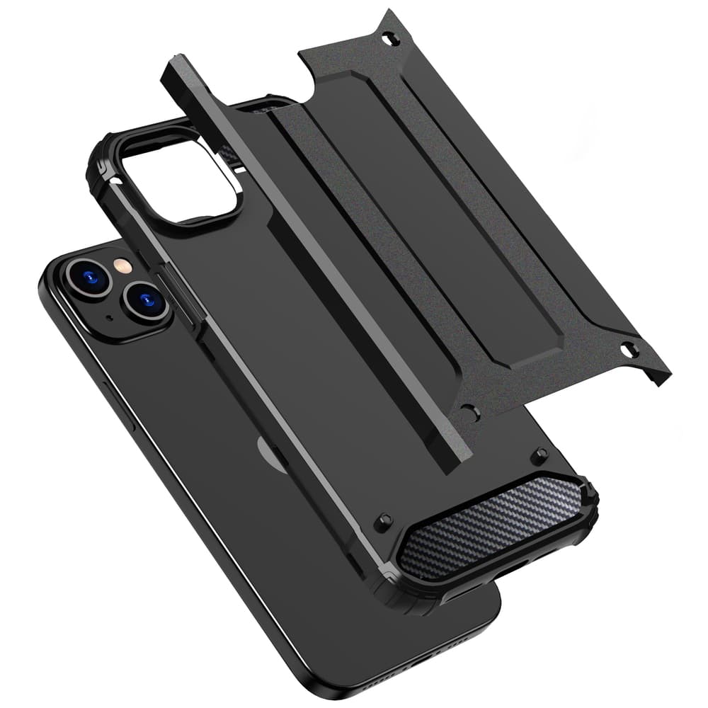 Hibridni ovitek Armor za iPhone 15 Plus Hurtel - črn 4