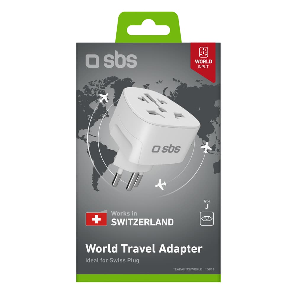 SBS CH potovalni adapter (bel) 2