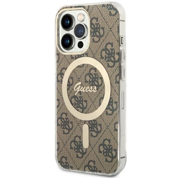 Ovitek Guess GUHMP13LH4STW za iPhone 13 Pro / 13 6.1" – rjav 4G MagSafe