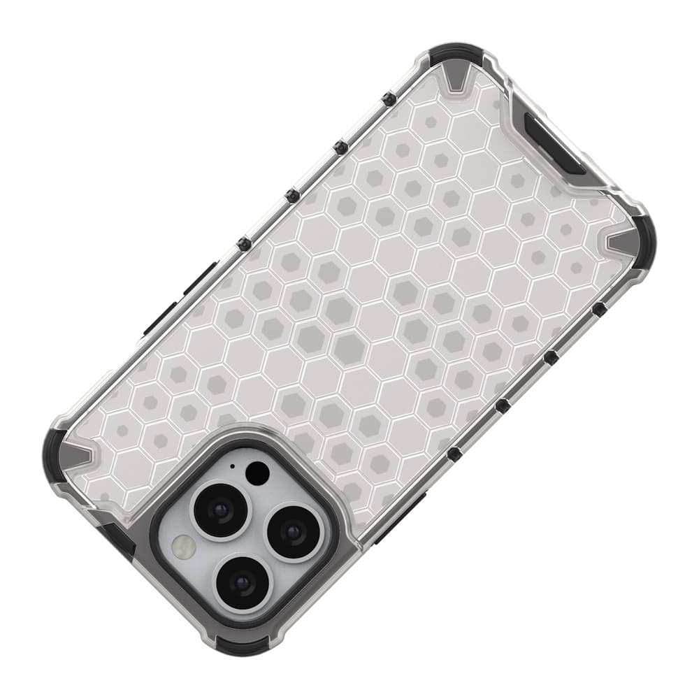 Honeycomb ovitek z TPU odbijačem za iPhone 13 Pro - rdeč 7
