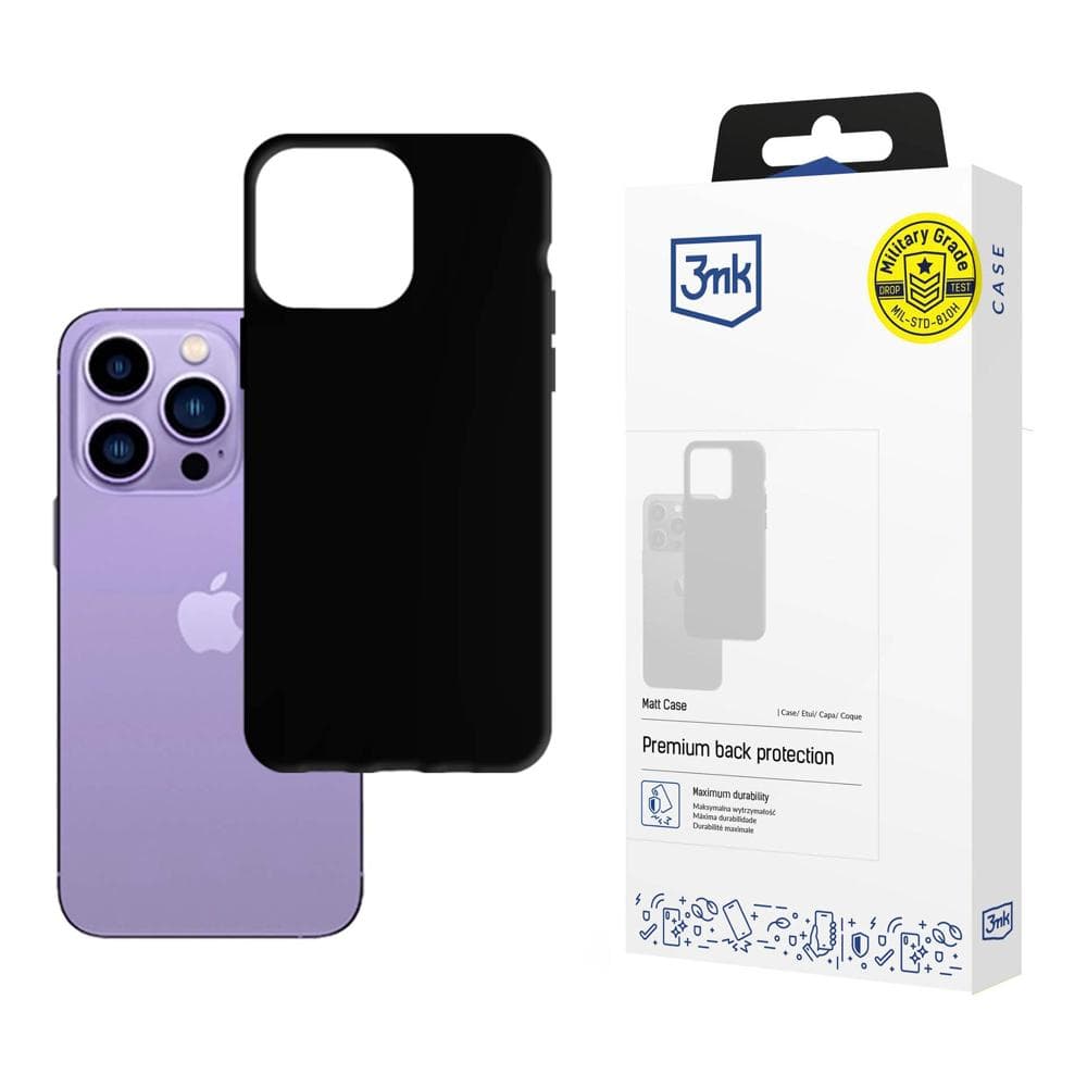 3mk Matt ovitek za Apple iPhone 14 Pro - črn