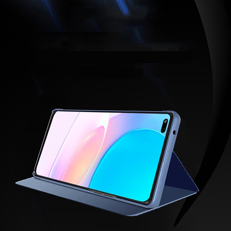 Hurtel Clear View Case etui za Huawei nova 8i s preklopom, črn 3