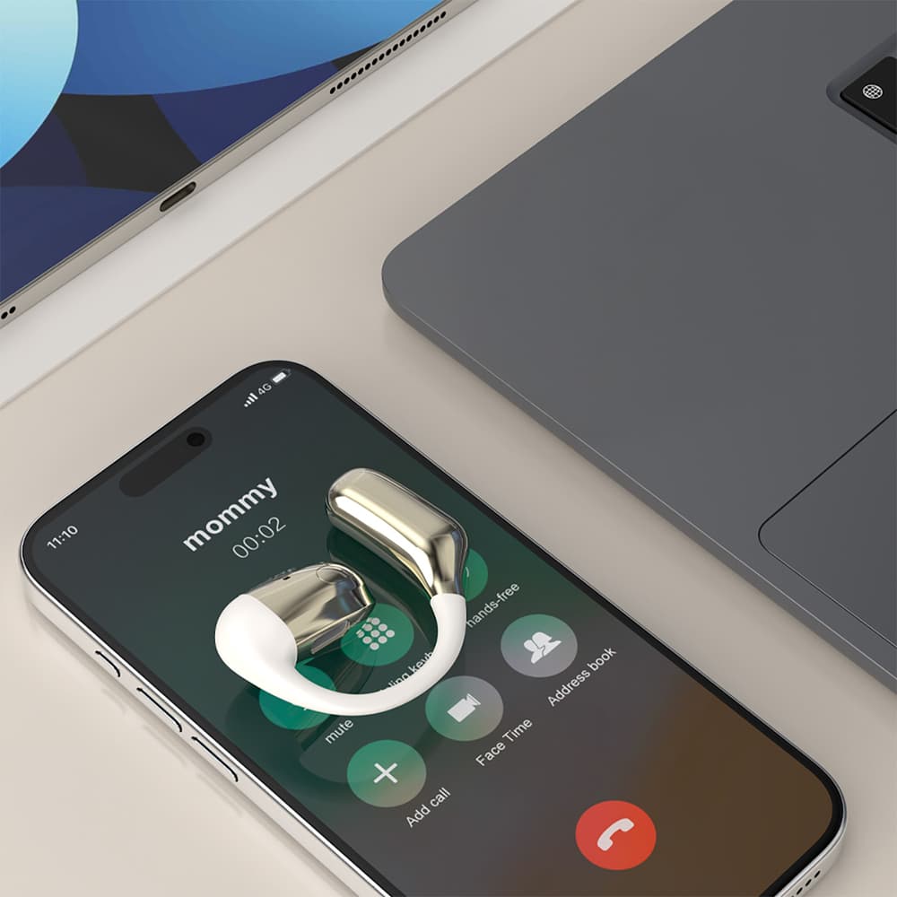 Dudao U4Pro Bluetooth slušalke, OWS, bež in zlata 3