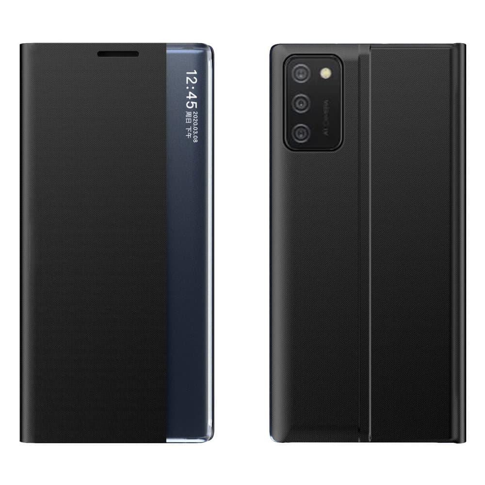 Etui "New Sleep" z zaslonom za spanje in stojalo za Samsung Galaxy A03s, črna