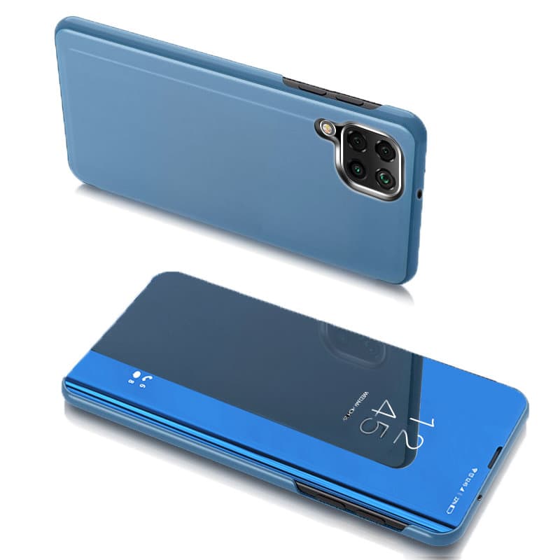 Clear View ovitek z oporo za Samsung Galaxy A22 4G - moder