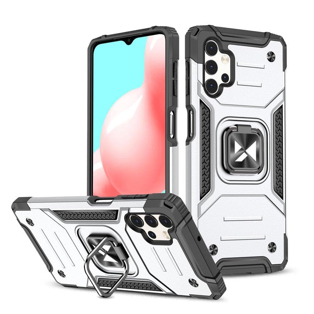Wozinsky Ring Armor ovitek za Samsung Galaxy A73, srebrn