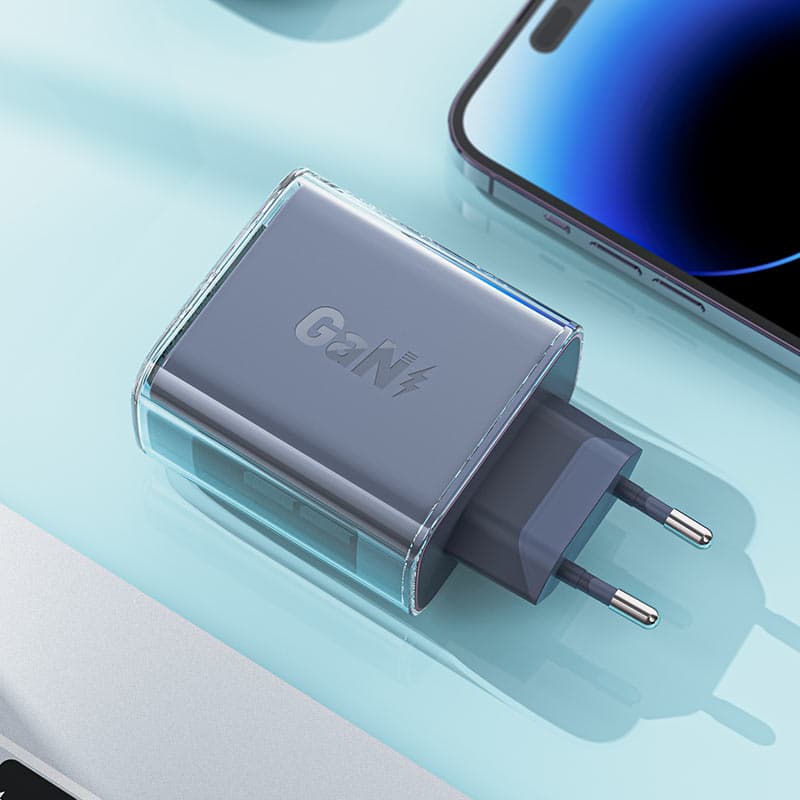 Acefast GaN 65W polnilec s 3 vrati (USB, 2xUSB C) - zelen (A45) 7