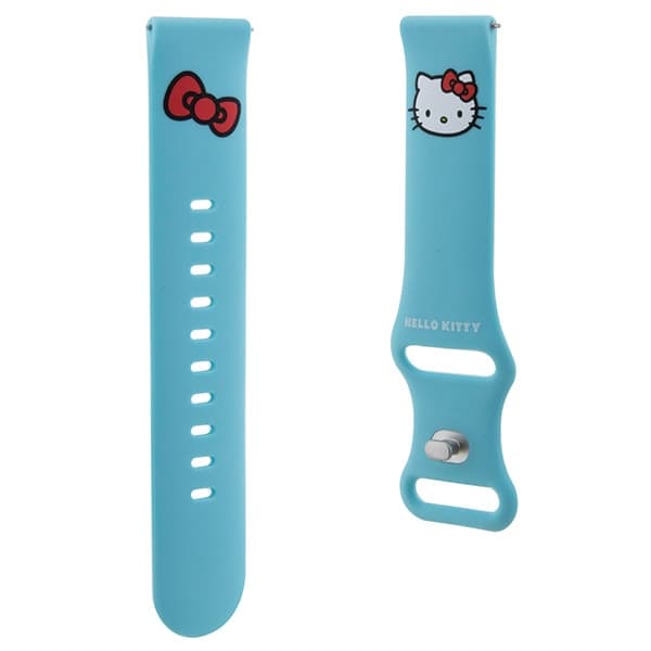 Hello Kitty silikonski pašček Kitty Head, univerzalen 20 mm - modra 3