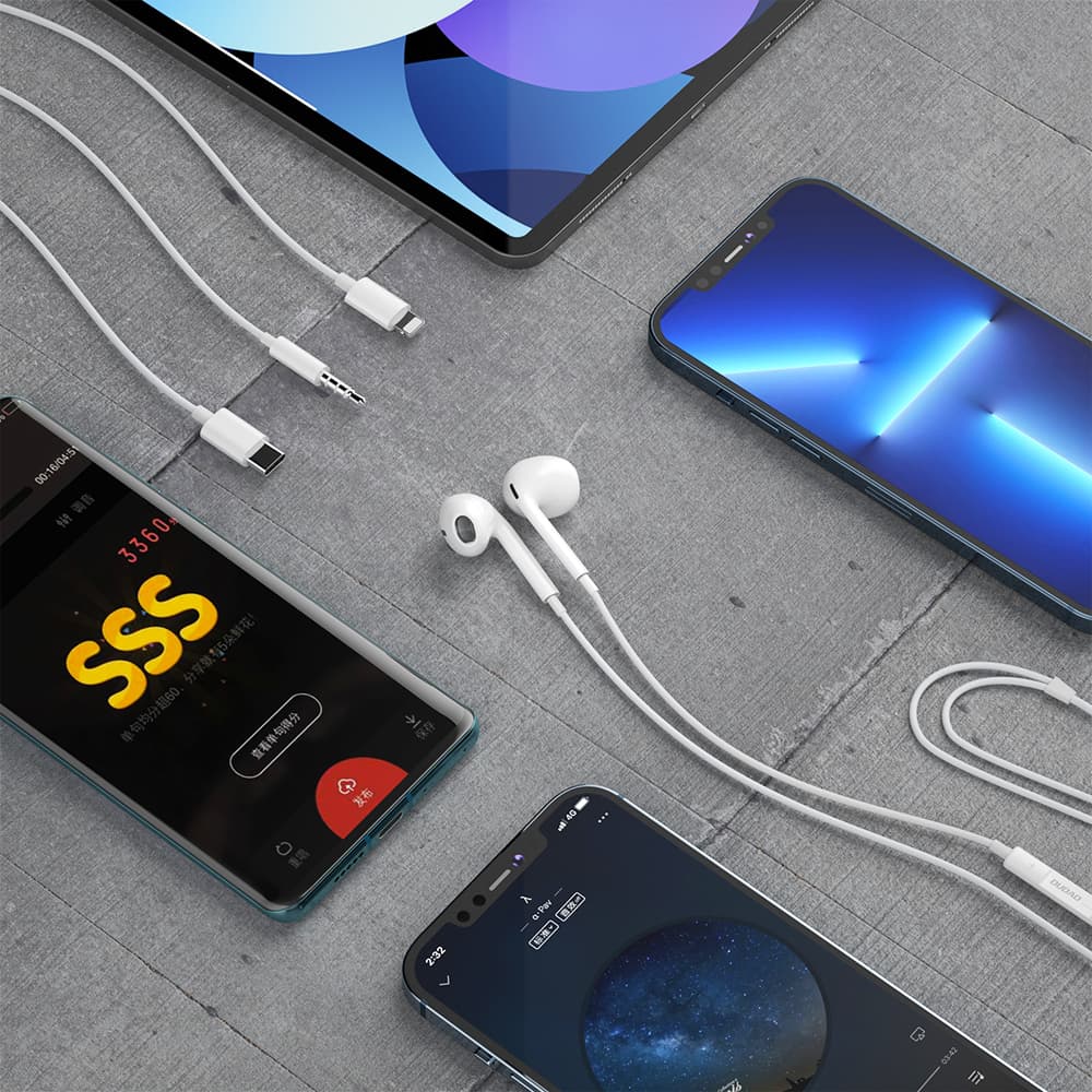 Dudao In-Ear slušalke z USB-C priključkom, bele (X14PROT) 4