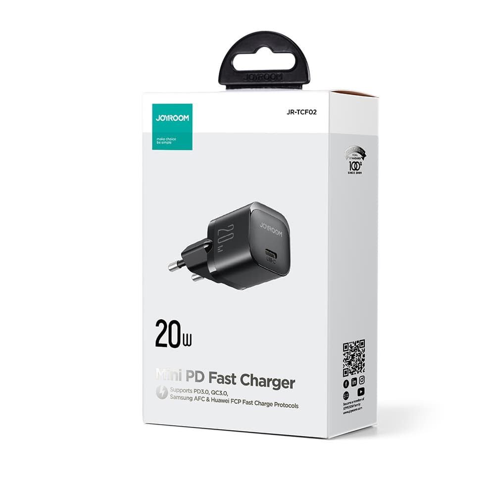 Mini polnilec USB C 20W PD Joyroom JR-TCF02 - črna 3