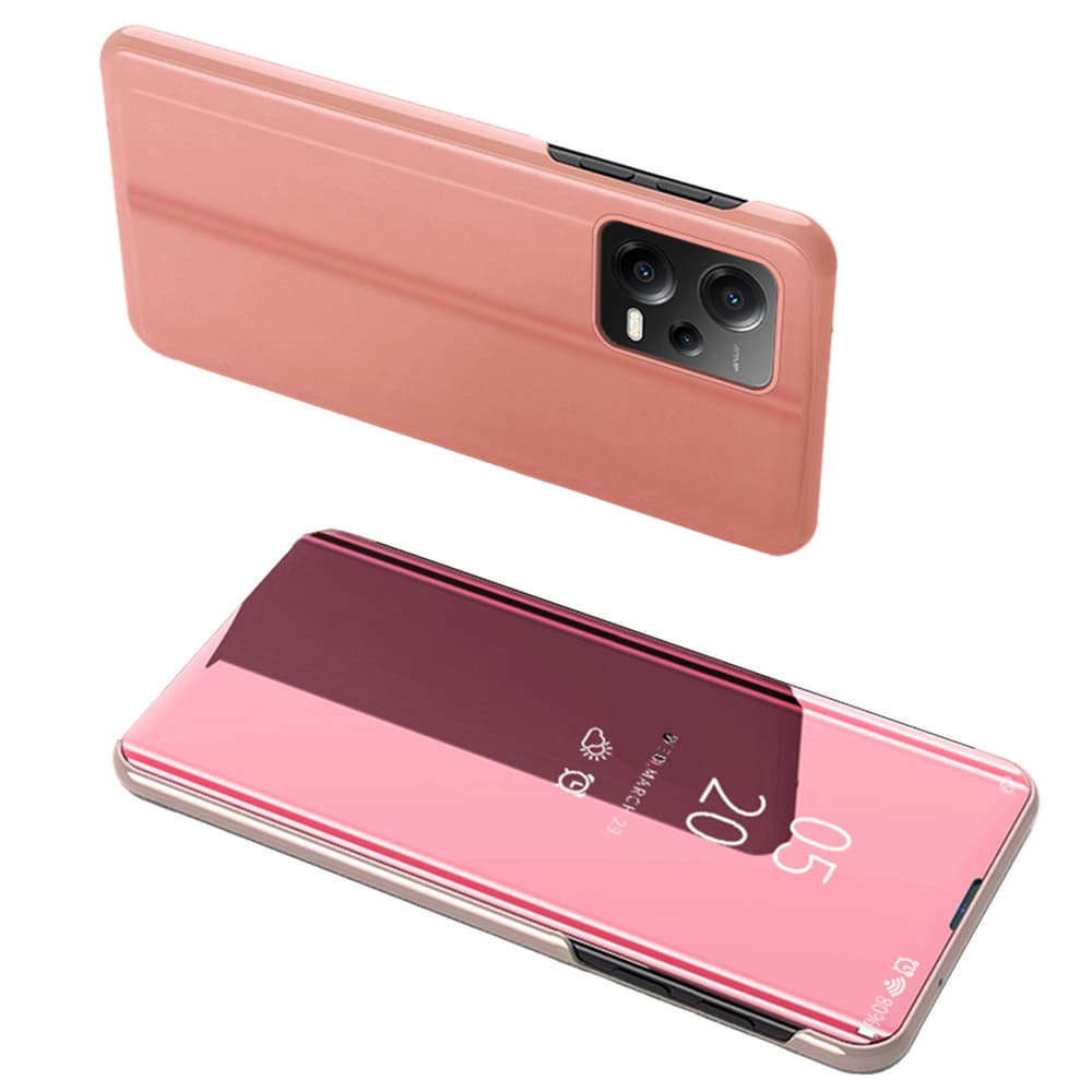 Hurtel Clear View Case etui za Xiaomi Redmi Note 12 5G / Poco X5 5G, roza