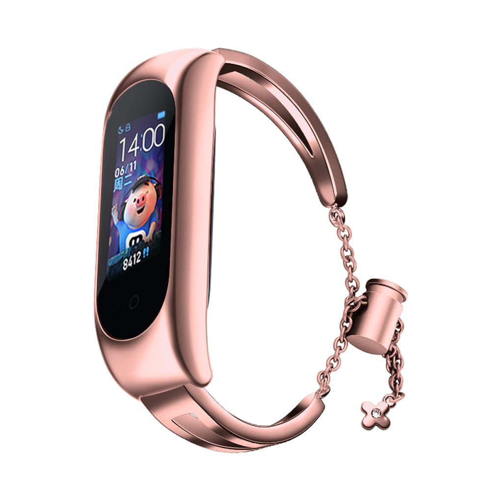 Kovinski pašček za Xiaomi Mi Band 3/4/5/6, roza zlata