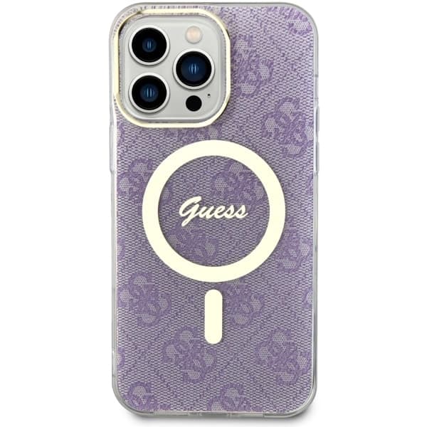 Ovitek Guess 4G MagSafe za iPhone 14 Pro Max, vijoličen 3