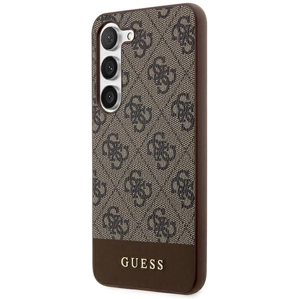Ovitek za Samsung Galaxy S24+ Guess 4G Stripe Collection - rjava 2