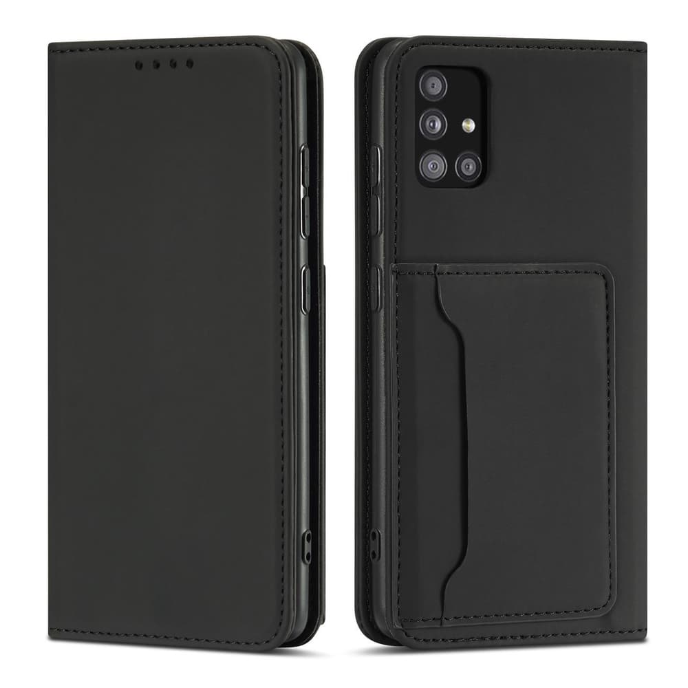 Magnet Card ovitek za Samsung Galaxy A12 5G z denarnico, črn