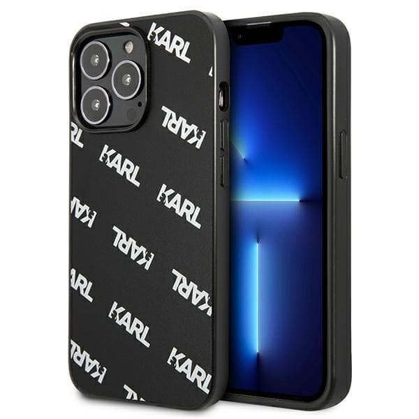 Karl Lagerfeld ovitek Allover za iPhone 13 Pro / 13 - črn