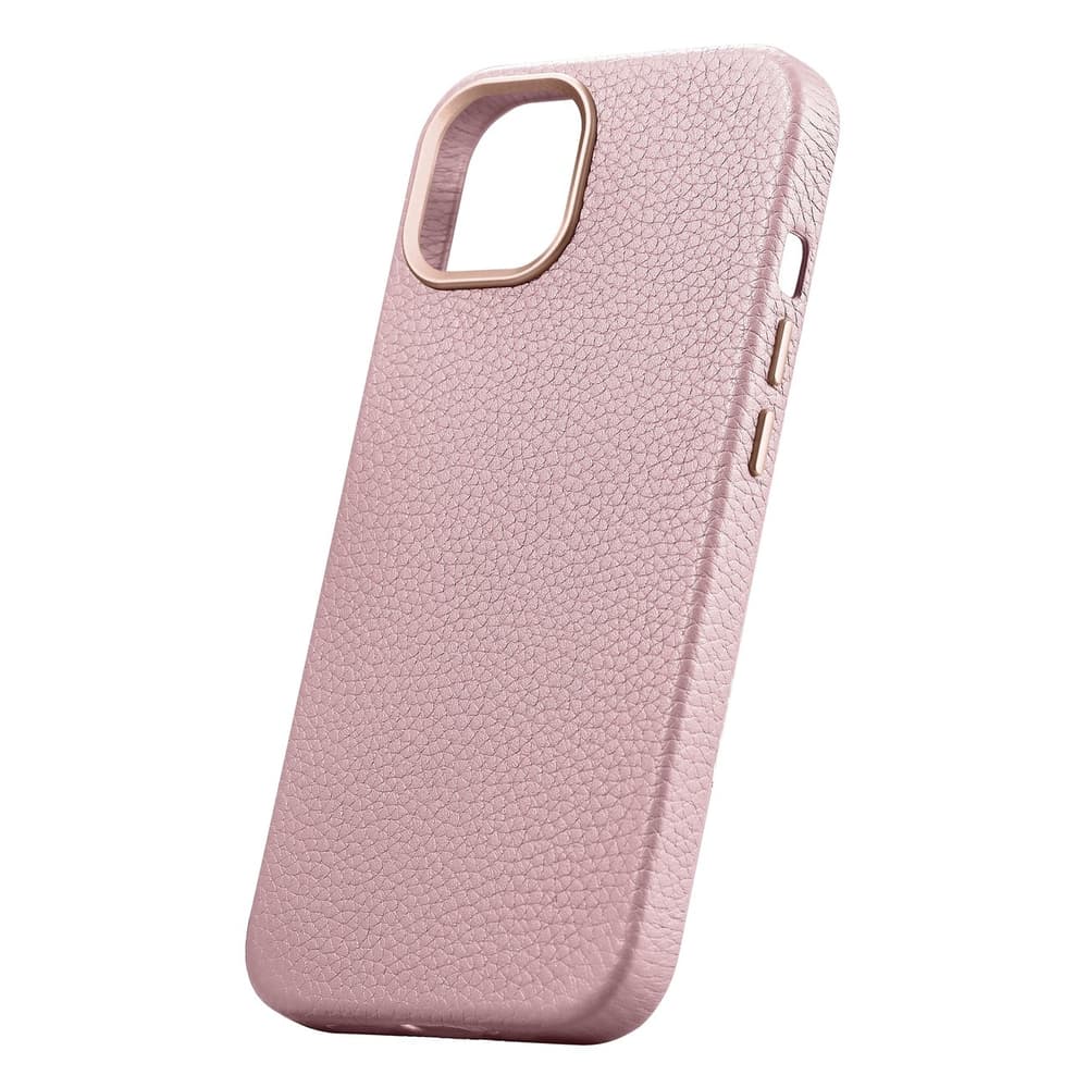Ovitek iCarer Litchi za iPhone 14 Plus, roza 8