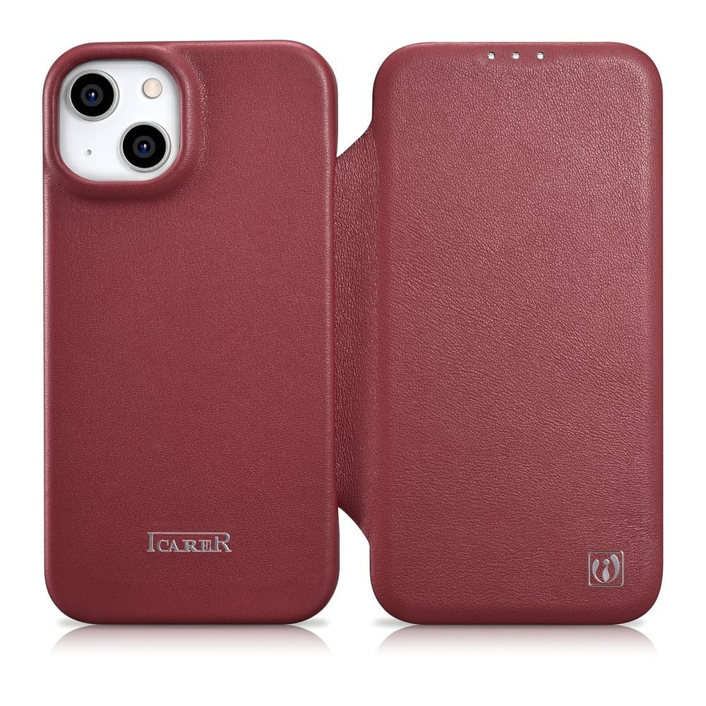 Ovitek iCarer CE za iPhone 14 Plus, rdeč