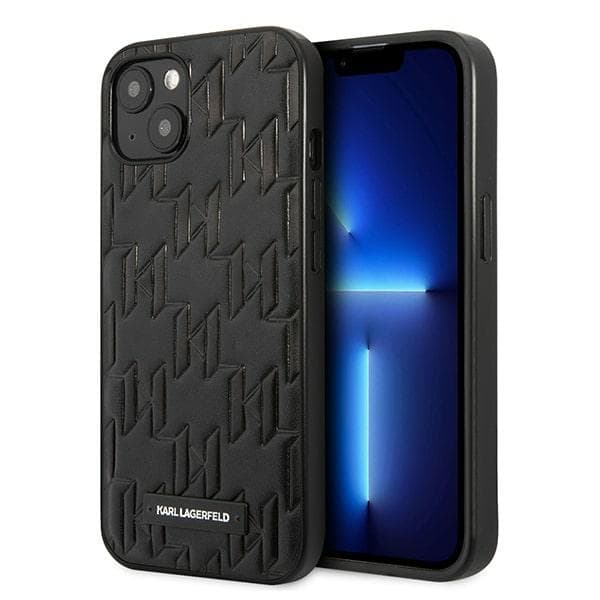 Ov. Karl Lagerfeld Monogram Plaque za iPhone 13 mini - Črn 8