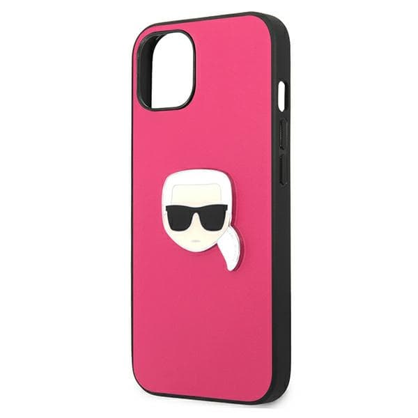 Ovitek Karl Lagerfeld Leather Ikonik za iPhone 13 mini, roza 6