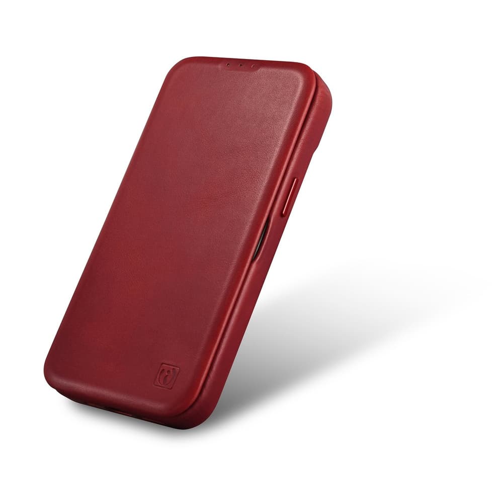Ovitek iCarer Oil Wax za iPhone 14 Plus, rdeč 5