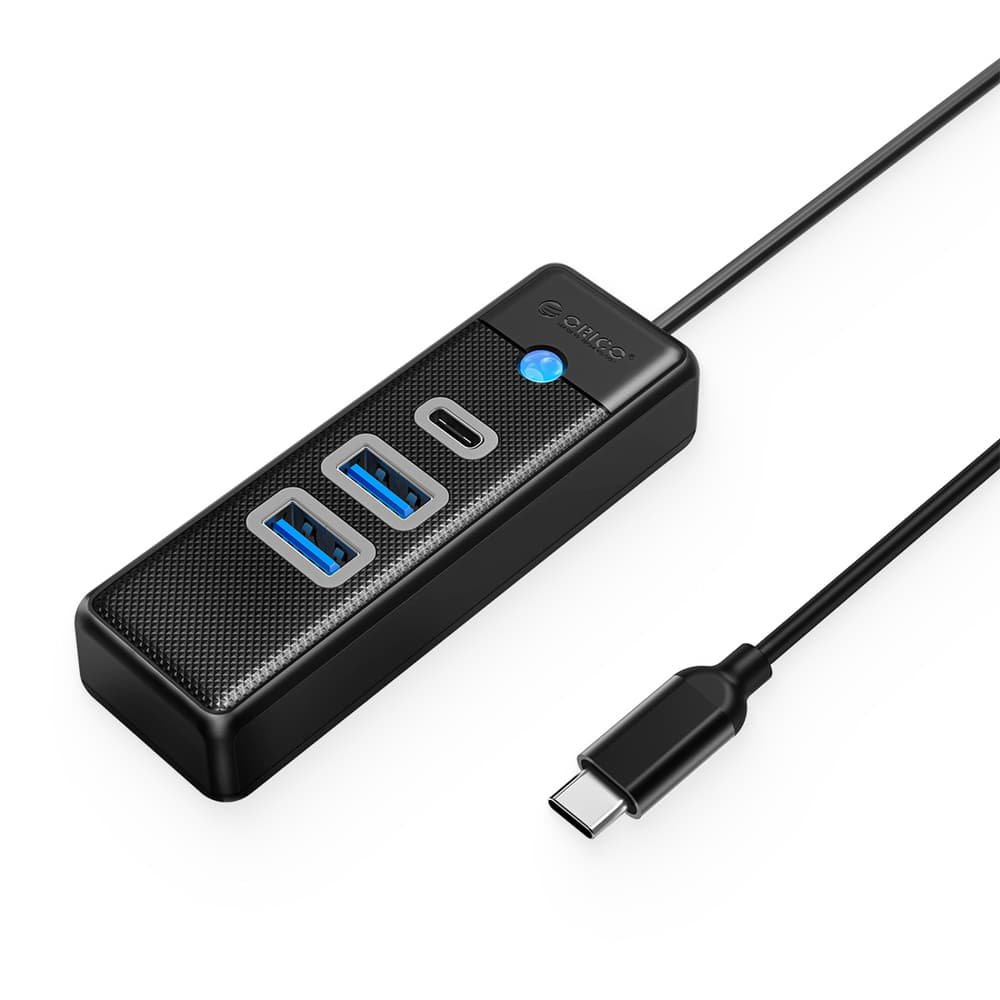 Orico PWC2U-C3 USB Hub s 3 vrati (2x USB-A 3.0, 1x USB-C 3.0), 0,5 m, črn